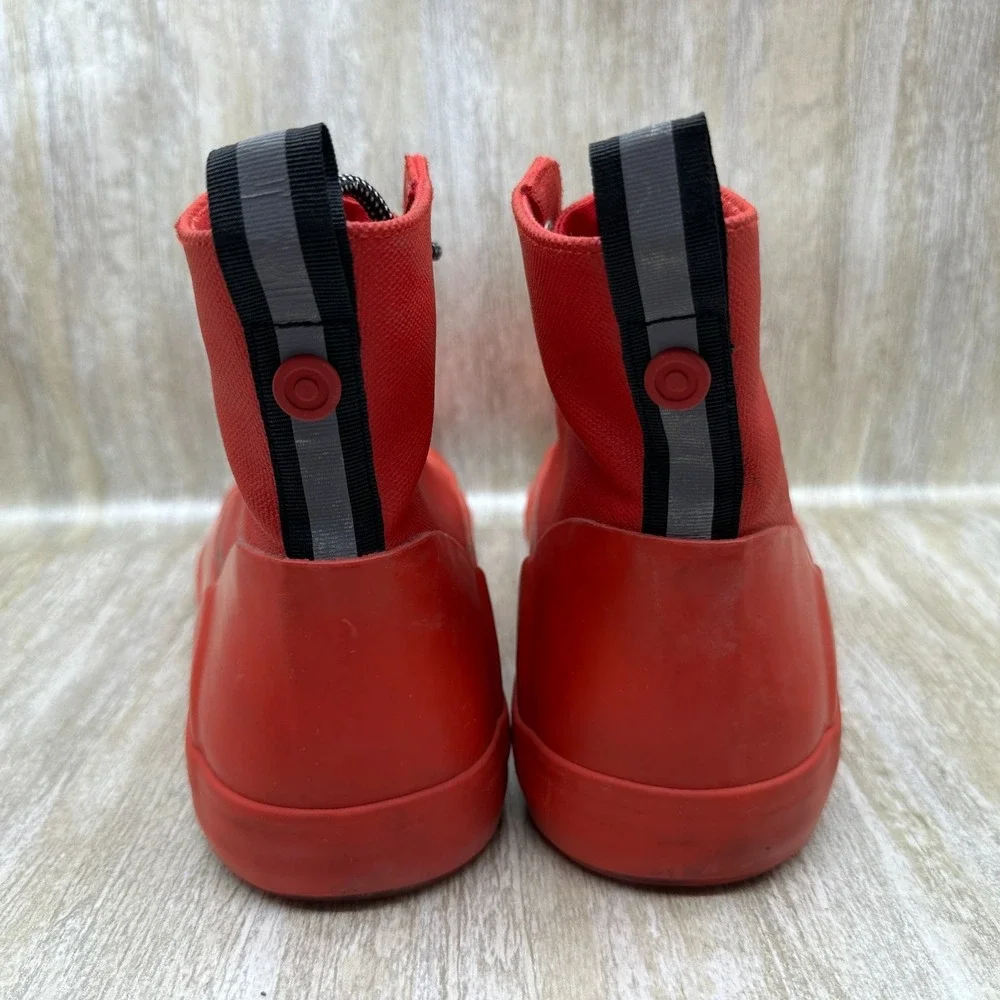 Hunter for Target Canvas Dipped RED Ankle Rain Boots Men‎ 7.5 Women 9.5 NICE